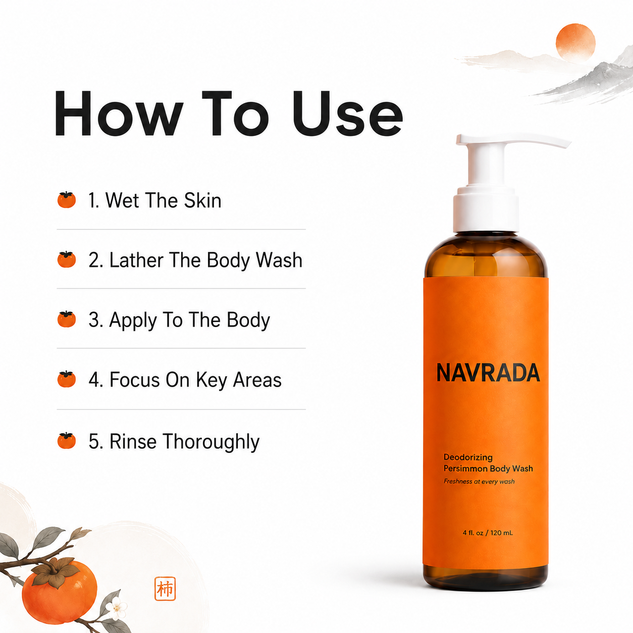 Navrada™ Persimmon Body Wash
